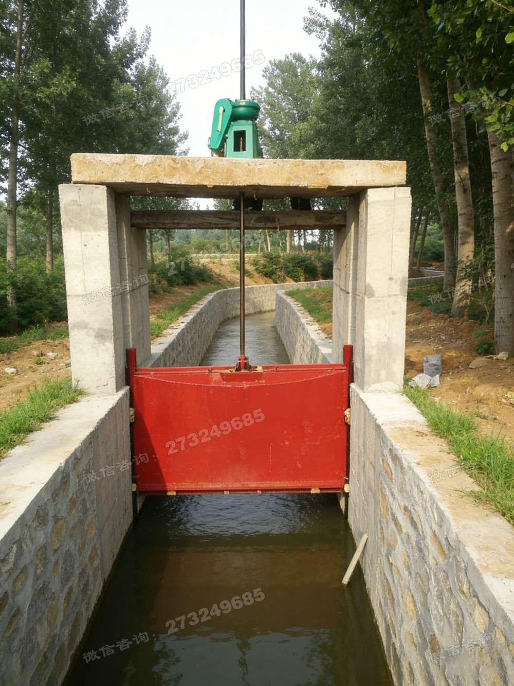 马鞍山石砌渠道铸铁闸门