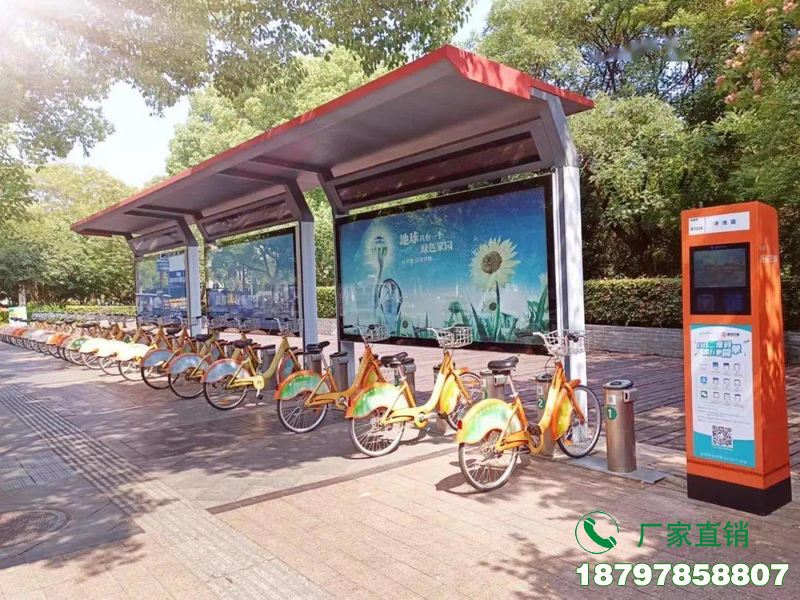 左权县城市中心智能共享单车候车棚